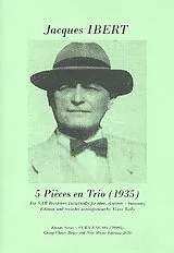 Jacques Ibert Notenblätter 5 Pièces en Trio for 3 recorders (SAB)