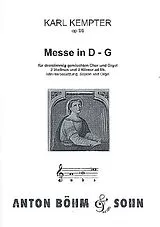 Karl Kempter Notenblätter Messe in D - G op.96