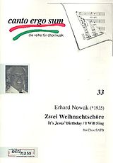 Erhard Nowak Notenblätter 2 Weihnachtschöre für gem Chor