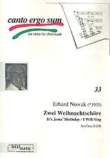 Erhard Nowak Notenblätter 2 Weihnachtschöre für gem Chor