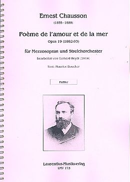 Ernst Amédée Chausson Notenblätter Poème de lamour et de la mer op.19