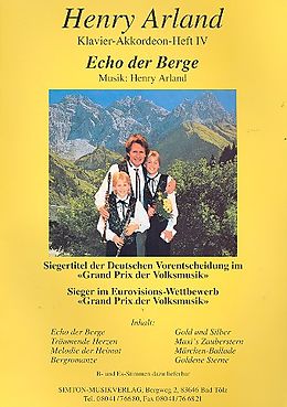 Henry Arland Notenblätter Echo der Berge