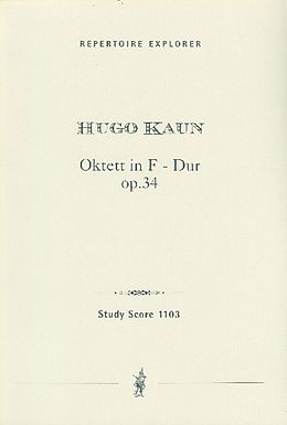 Hugo Kaun Notenblätter Oktett F-Dur op.34 für Klarinette