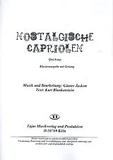 Günter Jaskon Notenblätter Nostalgische Capriolenfür Gesang