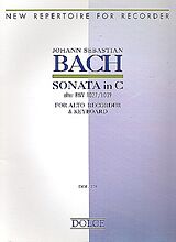 Johann Sebastian Bach Notenblätter Sonate in C BVW1027 für