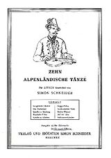  Notenblätter 10 Alpenländische Tänze
