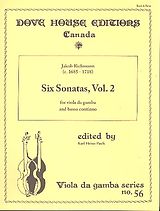 Jakob Richmann Notenblätter 6 Sonatas vol.2 for viola da gamba