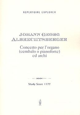 Johann Georg Albrechtsberger Notenblätter Concerto per lorgano (cem, klav)