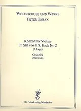 Peter Taban Notenblätter Konzert im Stil von J.S.Bach Nr.2 op.6d
