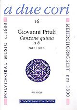 Giovanni Priuli Notenblätter Canzone quinta a 8 für 8 Instrumente