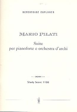 Mario Pilati Notenblätter Suite per pianoforte e