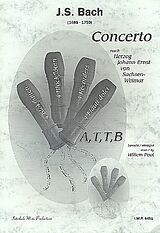 Johann Sebastian Bach Notenblätter Concerto BWV592 für 4 Blockflöten (ATTB)