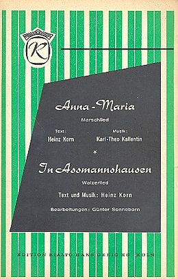 Karl-Theo Kallentin Notenblätter Anna-Maria und