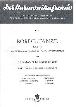 Hermann Merseburger Notenblätter Börde-Tänze Nr.1-4