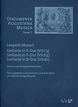 Leopold Mozart Notenblätter 3 Sinfonien