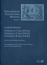 Leopold Mozart Notenblätter 3 Sinfonien
