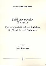 Jiri (Georg) Antonin Benda Notenblätter 3 Konzerte für Cembalo und Orchester