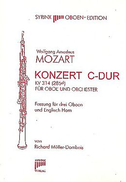 Wolfgang Amadeus Mozart Notenblätter Konzert C-Dur KV 314 (285d)