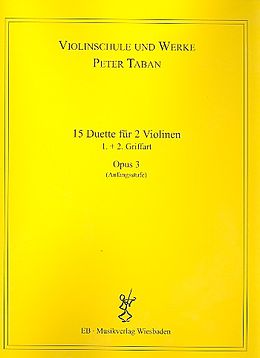 Peter Taban Notenblätter Schule op.3 - 20 Duette 1. und 2. Griffart