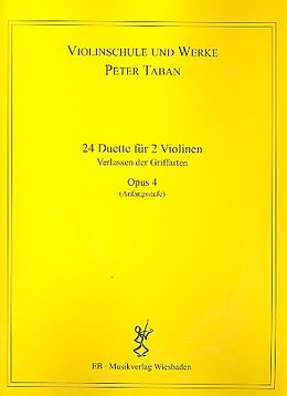 Peter Taban Notenblätter Schule op.4 - 24 Duette