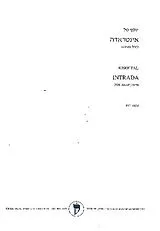 Joseph Tal Notenblätter Intrada for harp