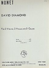 David Diamond Notenblätter Nonet for 3 violins, 3 violas and