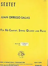 Juan Orrego-Salas Notenblätter Sextet for clarinet, 2 violins, viola