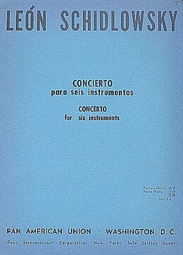 Leon Schidlowsky Notenblätter Concierto para 6 instrumentos