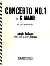 Joseph Chevaliers de Saint Georges Boulogne Notenblätter Concerto G major no.1 op.2
