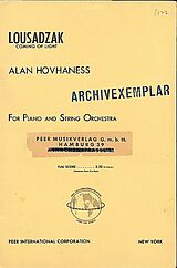 Alan Hovhannes Notenblätter Lousadzak