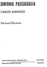 Carlos Surinach Notenblätter Sinfonia Passacaglia