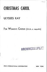 Ulysses Kay Notenblätter Christmas Carol