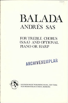 Andres Sas Notenblätter Balada