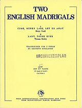 Kenneth Singleton Notenblätter 2 English Madrigals