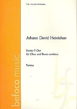 Johann David Heinichen Notenblätter Sonate F-Dur für Oboe und Bc