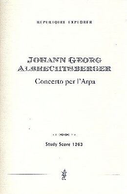 Johann Georg Albrechtsberger Notenblätter Konzert C-Dur für Harfe und Orchester