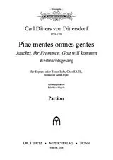 Karl Ditters von Dittersdorf Notenblätter Piae mentes omnes gentes