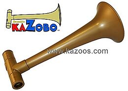  Instrumente+Zubehör Kazobo (Kazoo aus Kunststoff mit 2 Membranen, mit grossem Schallbecher)