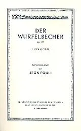 Jean Pauli Notenblätter Der Würfelbecher op.109 für Männerchor