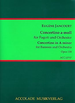 Louis-Marie-Eugène Jancourt Notenblätter Concertino a-Moll op.118 für Fagott und