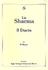 Liz Sharma Notenblätter 3 Duets for 2 oboes