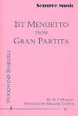 Wolfgang Amadeus Mozart Notenblätter Menuetto no.1 from Gran Partita