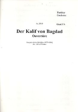 Francois Adrien Boieldieu Notenblätter Ouvertüre zu Der Kalif von Bagdad