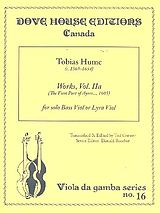 Tobias Hume Notenblätter Works vol.2a for bass viol (lyra viol)