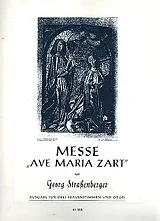 Georg Strassenberger Notenblätter Ave Maria zart für Frauenchor und Orgel