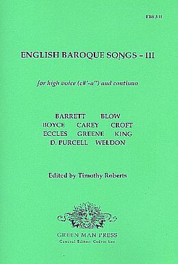  Notenblätter English Baroque Songs vol.3 for