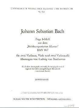 Johann Sebastian Bach Notenblätter Fuge b-Moll BWV867 für 2 Violinen