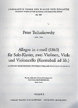 Peter Iljitsch Tschaikowsky Notenblätter Allegro c-Moll