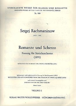 Sergei Rachmaninoff Notenblätter Romanze und Scherzo für