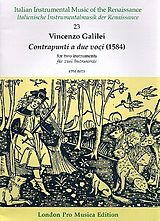 Vincenzo Galilei Notenblätter Contrapunti a due voci for 2 instruments